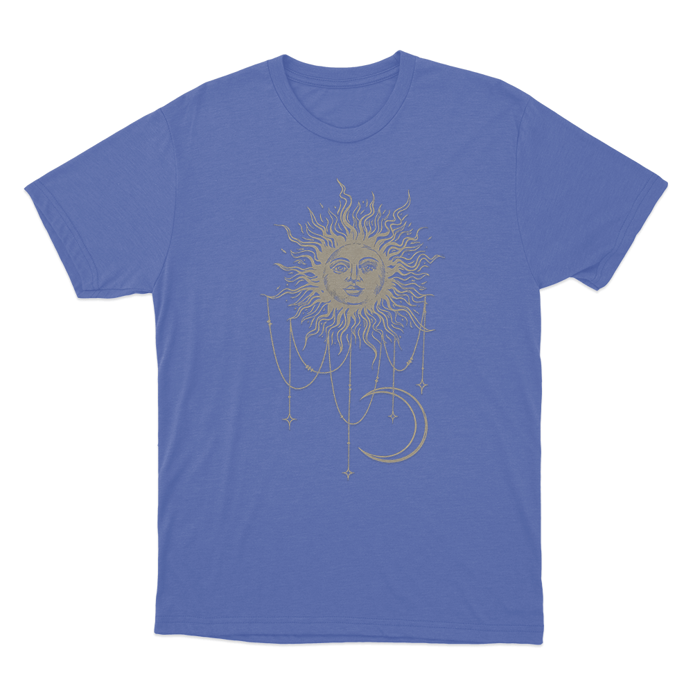 Widow's Bay Patricia Mystic Sun and Moon Unisex T Shirt Blue Widows Bay Patricia Mystic Sun and Moon Unisex T Shirt Blue