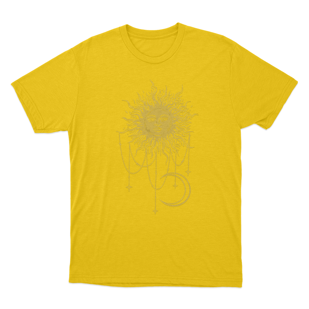 Widow's Bay Patricia Mystic Sun and Moon Unisex T Shirt Yellow Widows Bay Patricia Mystic Sun and Moon Unisex T Shirt Yellow