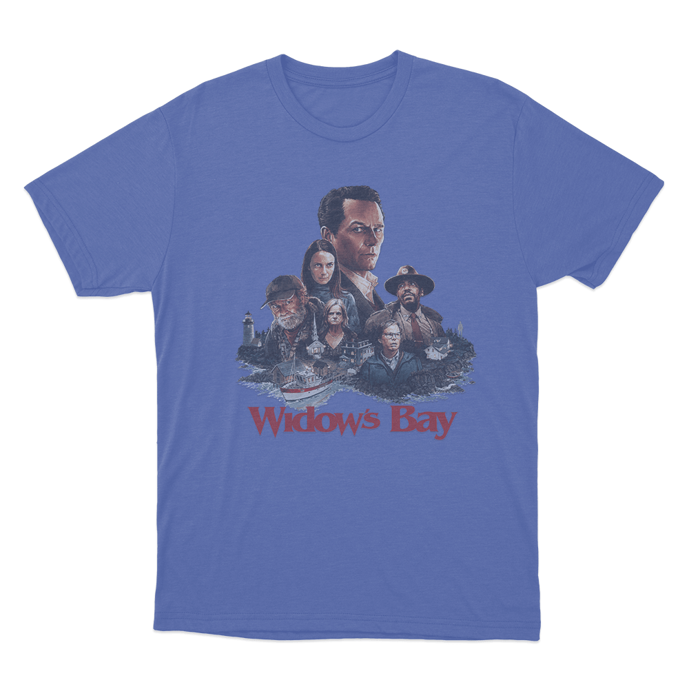 Widows Bay Poster Unisex T Shirt Blue Widows Bay Poster Unisex T Shirt Blue