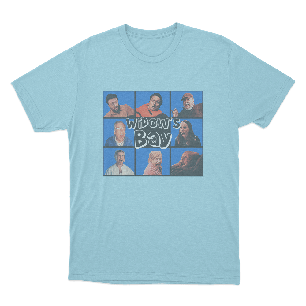 Widow's Bay Screaming Cast Unisex T Shirt Sky Blue Widows Bay Screaming Cast Unisex T Shirt Sky Blue
