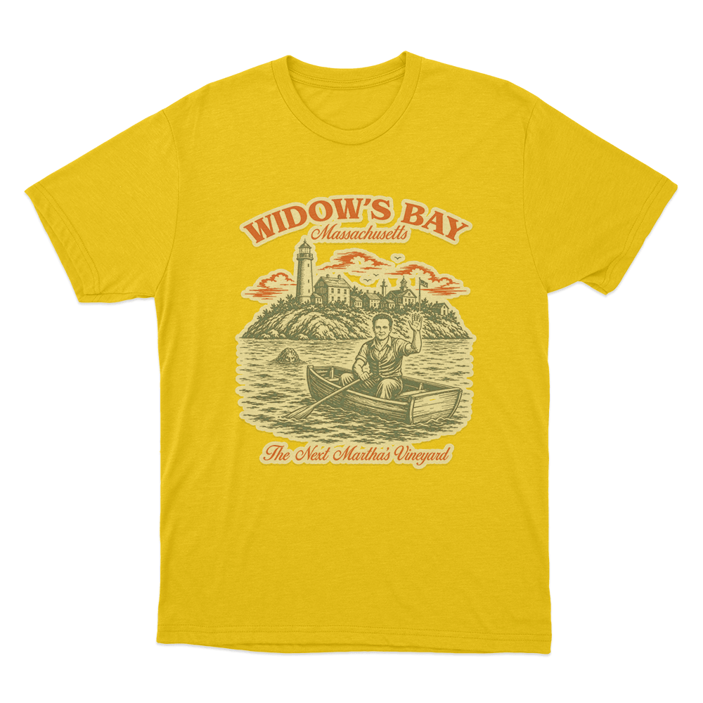Widow's Bay Welcome Unisex T Shirt Yellow Widows Bay Welcome Unisex T Shirt Yellow